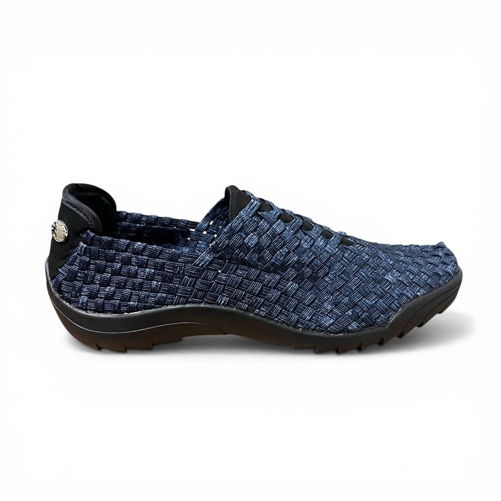 Bernie Mev Women Woven Comfort Walking Sneakers Blue Denim 9 Athleisure Casual